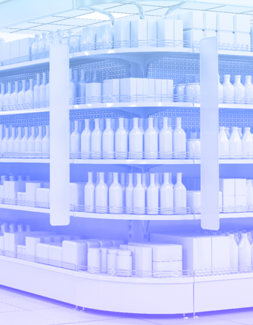 C2M smart shopping cart background